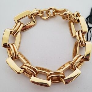MILOR ITALY 14K Yellow Gold Resin Core Link Bracelet